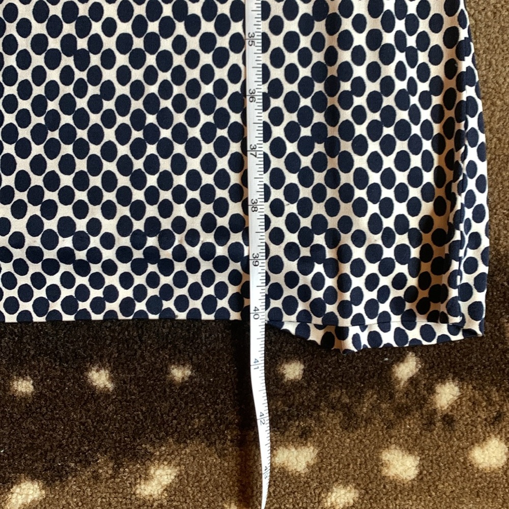 Tory Burch Navy & White Polka Dot Dress Size: L - Picture 9 of 11